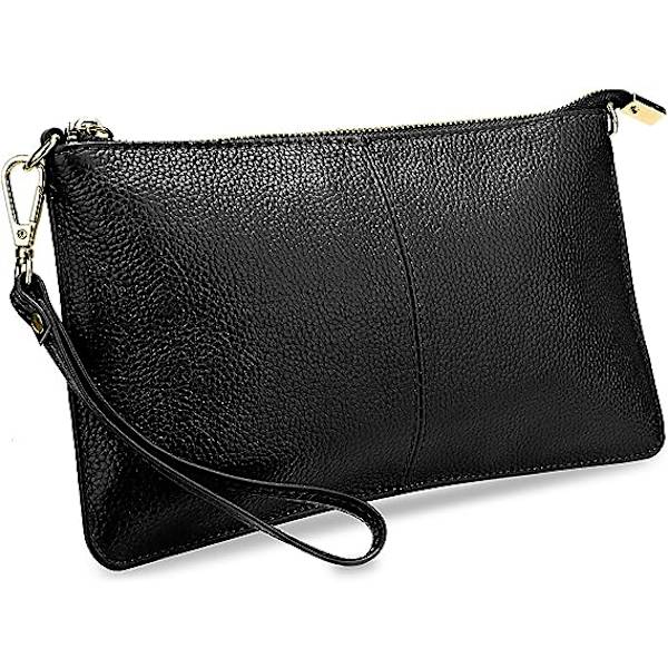Koppling Väska Handväska Dam Äkta Läder Stor Plånbok med Crossbody Axelkedja