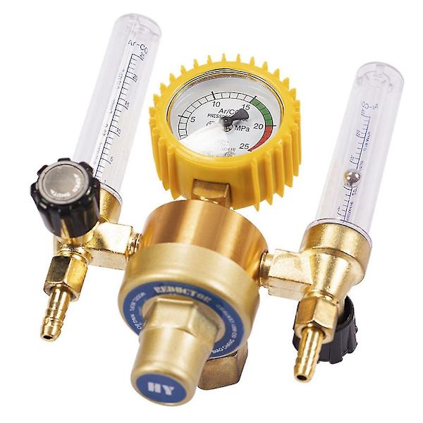 Argon Co2 Trykreduktionsventil Mig Tig Flow Meter Kontrolventil Svejsegasregulator Dobbelt Rør Bubbl