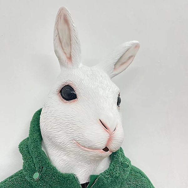 Realistinen Kokopään Lateksi Eläin Kaninnaamio Halloweenin Karnevaali Juhlapuvun Paraatiin