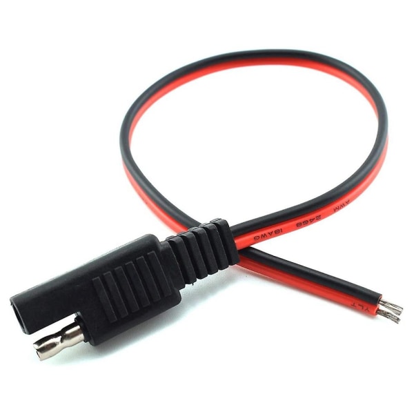 2 stk. 18awg Sae forlængerkabel 2-polet Sae hurtigkobling afbryder stik 10a solbatteripanel S