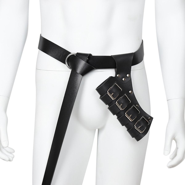 Middelaldersk lær sverdbelte midjeslire slire rapier spenne stropp hylster menn rustning cosplay,bla