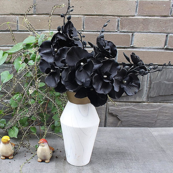 6 Pakke Lange Stilke Kunstige Silke Phalaenopsis Orkideer Kunstige Phalaenopsis Orkideer