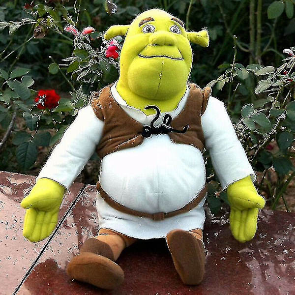 Plushleksak med Shrek-monster i tecknad stil, mjukt stoppat djur, docka, födelsedagspresent till barn, ny