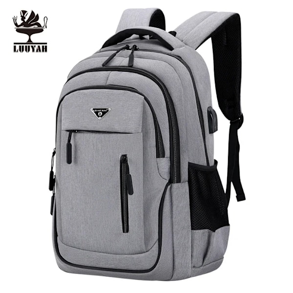 USB-laddningsbar affärsdatorryggsäck med hög kapacitet, casual ryggsäck, studentreseväska Dark Gray