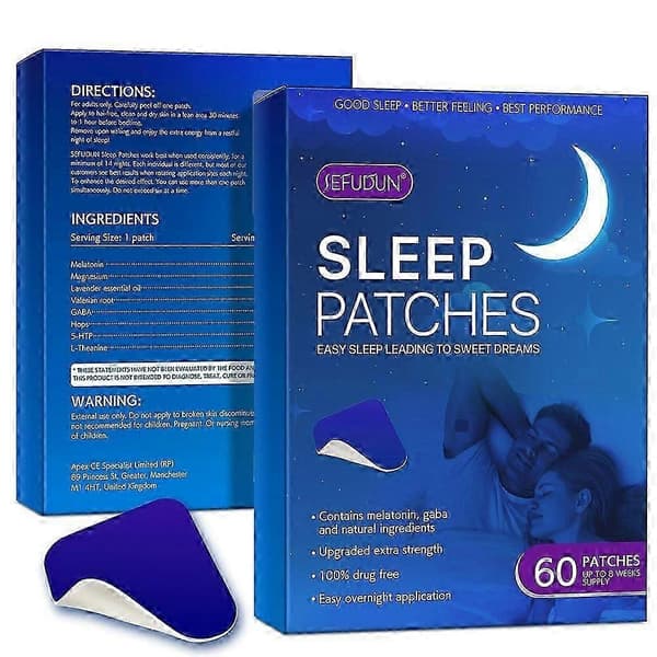 60 stk. søvnhjelpsplaster for menn og kvinner, helt naturlig dyp søvn PatchZZ41 EL sleeping patch