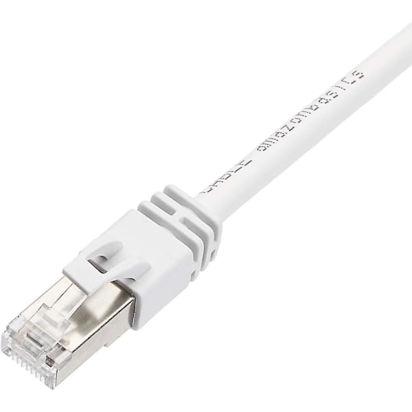 Cat 7 höghastighets Gigabit Ethernet Patch Internetkabel - Vit, 20 fot (6 M), 1-pack
