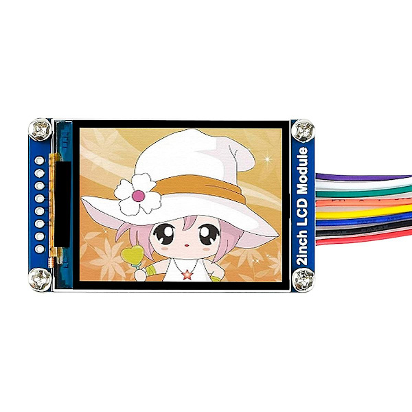 Waveshare 2 tuuman IPS LCD-näyttö Raspberry Pi Picoon, 65K RGB-väriä, 320x240 pikseliä, SPI-liitäntä upotettu ST7789VW-ohjain