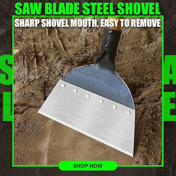 Hagespade Multifunksjonell Utendørs Hage Rengjøringsspade Stål Flat Spade Isspade Ugress Planting Gård Ugress Verktøy