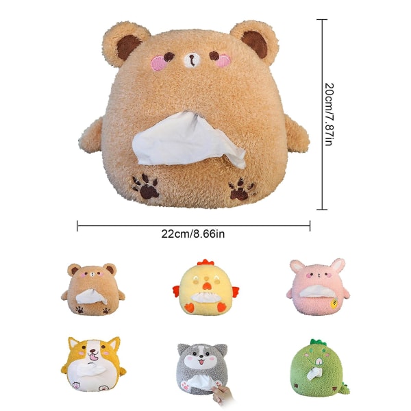 Automobile Automobile Plush Cartoon Creative Paper-cute Napkin Holder Universal Auto Home Room Paper