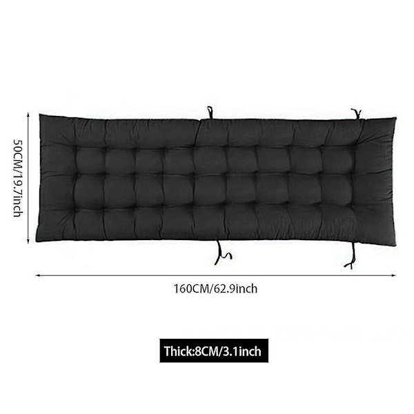 Solstolpuder Bænk Stol Sol seng Have Recliner Udskiftning Anti Slip Pad-rød 48x125x8cm