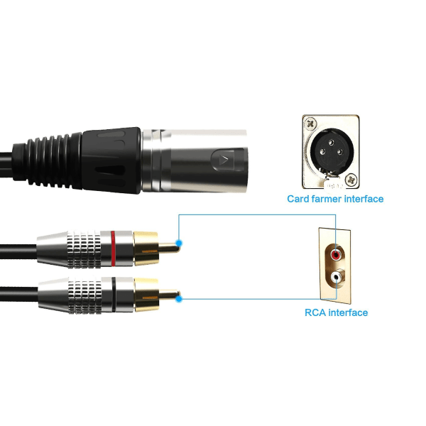 1 XLR til 2 stik O kabel stik Y splitter ledning til mikrofon Ng Co