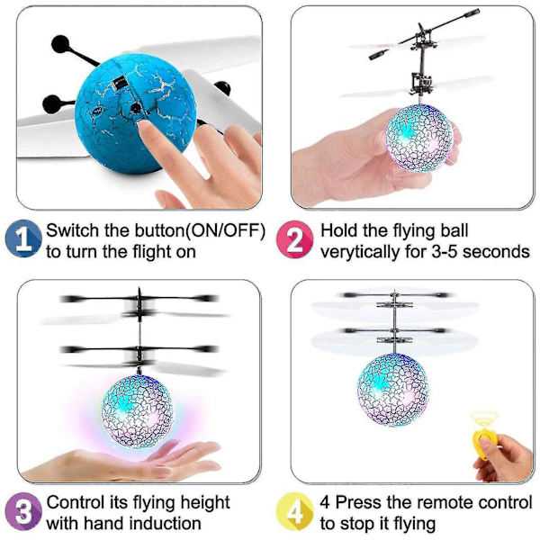 3-pack flygande boll barn påskleksaker Rc flygande helikopter infraröd induktion semester påskkorg fyllmedel presenter uppladdningsbara