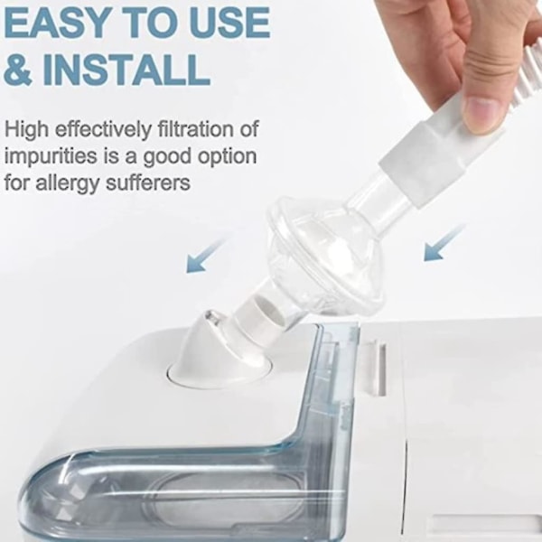 Inline CPAP-filtre, 6-pak CPAP-filtre Hypoallergeniske filtre til CPAP-maskiner Udskiftningsfilter
