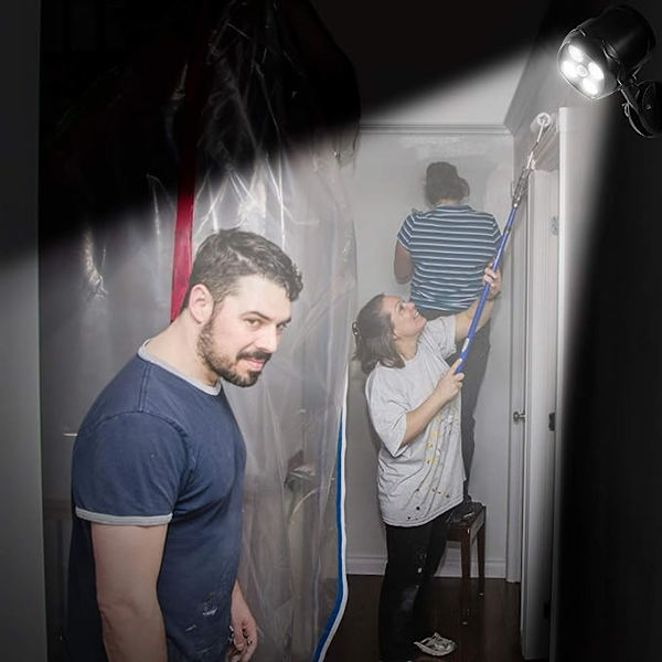 Batteridriven utomhus rörelsesensorljus 600 lumen trådlös LED säkerhetsspotlight ultra ljusstark vattentät väggbelysning för uppfarter, trädgård, Y