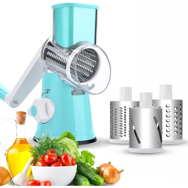 Grönsaksskärare, Fitnate Hand Crank Rostfritt Stål Frukt Grönsaksskärare Tärningsskärare Ost