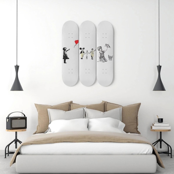 2 stk. Skateboard Opbevaring Med Flydende Effekt Holdbar Skateboard Vægmontering Skateboard Display Hanger Skateboard