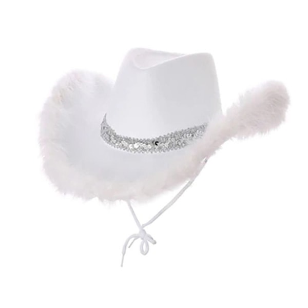 Kvinnors Sequin Cowboyhatt Möhippa Cosplay Rekvisita F