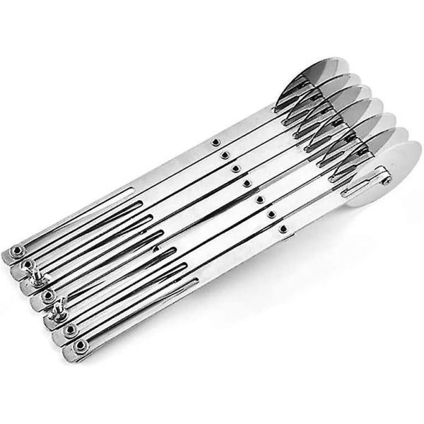 Dej Cutter Kagedeler, Rustfrit Stål 7 Hjul Justerbar Dej Hjul, Multifunktionel Rustfrit Stål Dejdeler Skærehjul Pizza Cutter