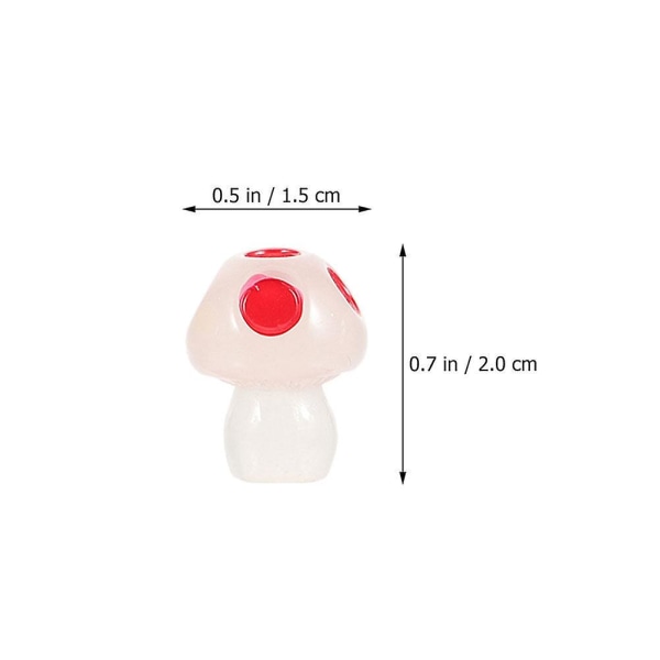 50 stk Mini Resin Sopp Luminous Sopp Tiny Sopp Statuer Miniatyr Sopp