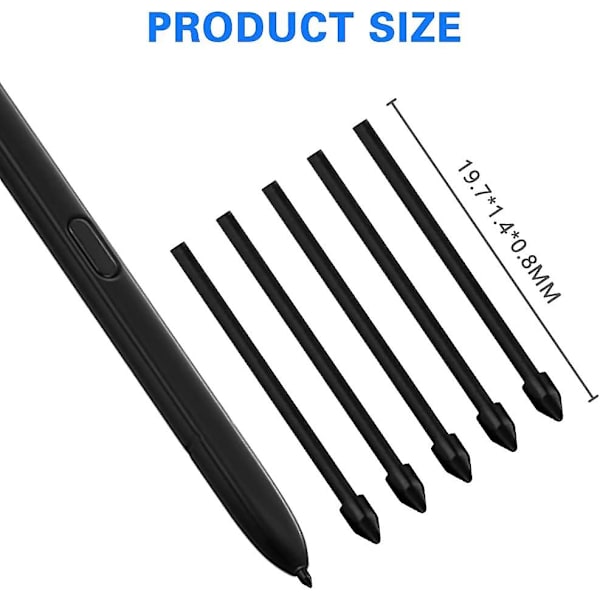 Flintronic S Pen-spetsar, 5 st ersättningsspetsar för Samsung Galaxy S6/s6lite/s7/s7+/s7fe/s8/s8+/s8ultra/s21ultra/s22ultra/s23ul