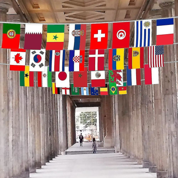 14x21cm String Flags 32 länder Grand Opening Party Events World Cup Flag Pulling Z19835