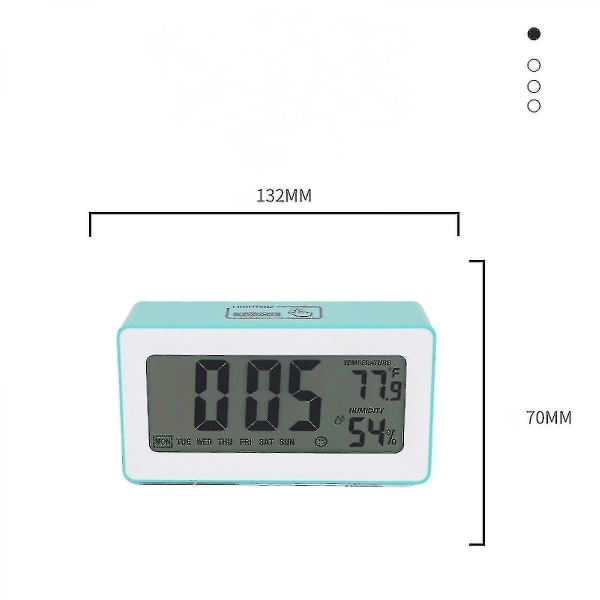 5 Inch Smart Lcd Electronic Clock Desktop With Alarm Clock Luminous Lazy Electronic Clock Multifunctional Fixed Clock Green