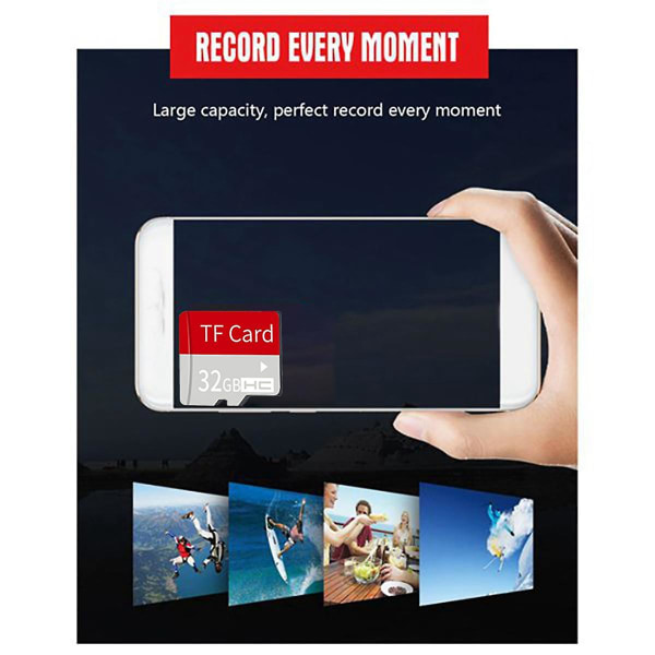 3x Tf-kort 32gb 12m-80m Tf-minnekort for kamerasport Dv-kjøring Opptaker Høyttaler Tf-minnekort