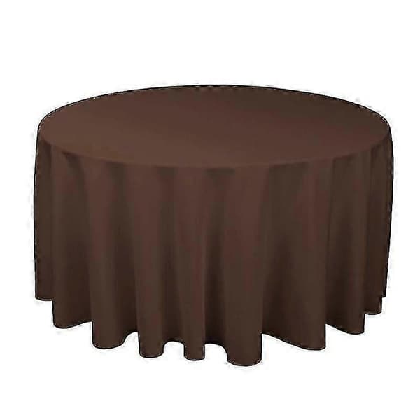 Rund bordsduk i polyester för bröllopsfest i vit svart röd blå guld Orange Diameter 160CM