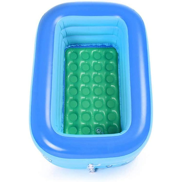 Oppblåsbar babybasseng, lite svømmebasseng for barn, PVC sammenleggbar, rektangulær, familieshower, vask, bærbar dusj, for baby og barn, størrelse