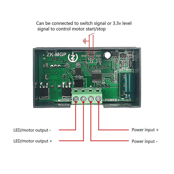 Justerbar Hastighetsregulator Motorhastighetsstyrenhet Pwm Dc 6v 12v 24v 360w 12a