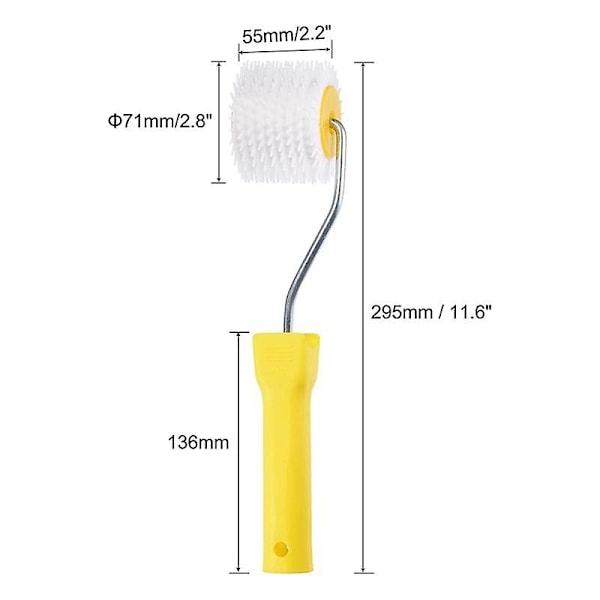 2 tum Spikad Spärrmassa Rulle Latex Golv Självutjämnande Spärr PE Spikad Rulle 12mm Tandhöjd B
