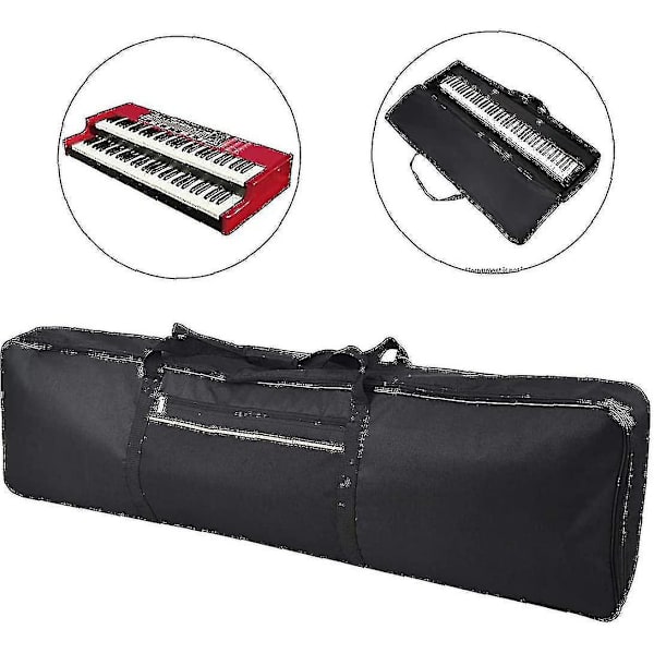 Vadderat Bärfodral för Elektroniskt Keyboard, Oxfordmaterial 88 Tangenter Piantillbehör Pianoväska