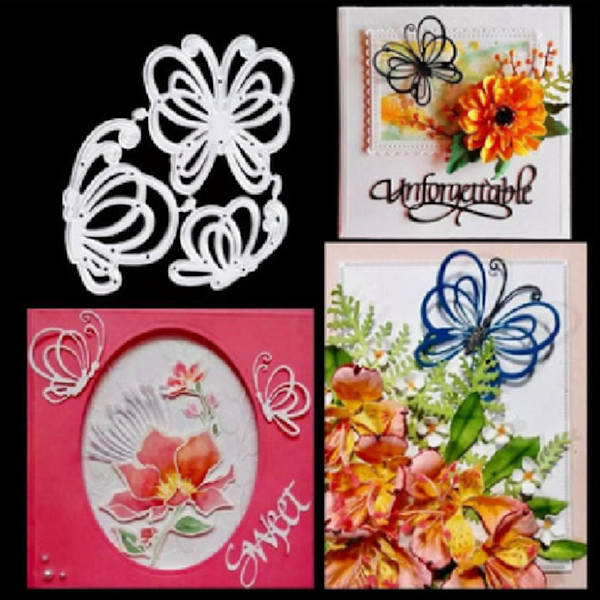 Fjärils Metallstansar Schabloner Scrapbooking DIY Album Stämpel Papper Kort För Handgjorda Gratulationskort Prägling Dekoration Hantverksprojekt