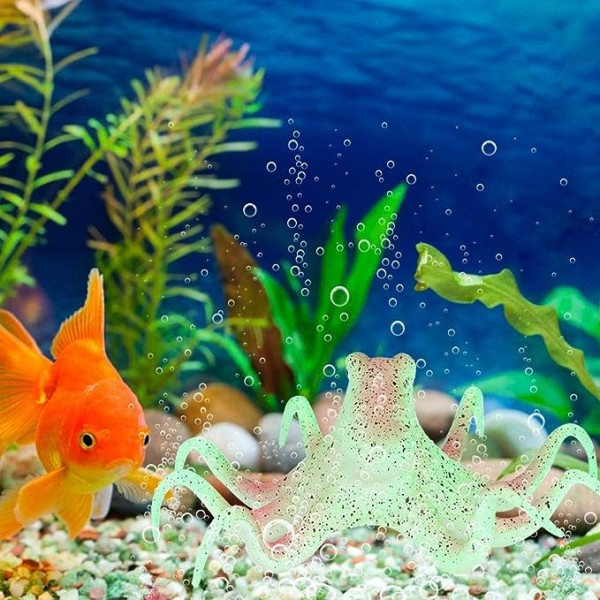 Ystävänpäiväkarnevaali xianshi Fluorescence Effect akvaariosisustus, akvaariomustekala, helppo asentaa Lemmikkieläimet Eläimet akvaarioon Akvaario Deco