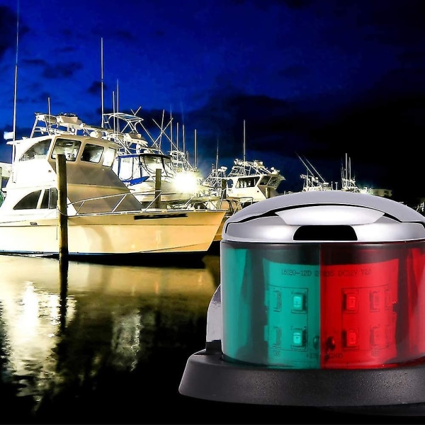 1 stk 12v Navigat S Led Alloy Bow E Boat Led Rød Pontonger Signal Li