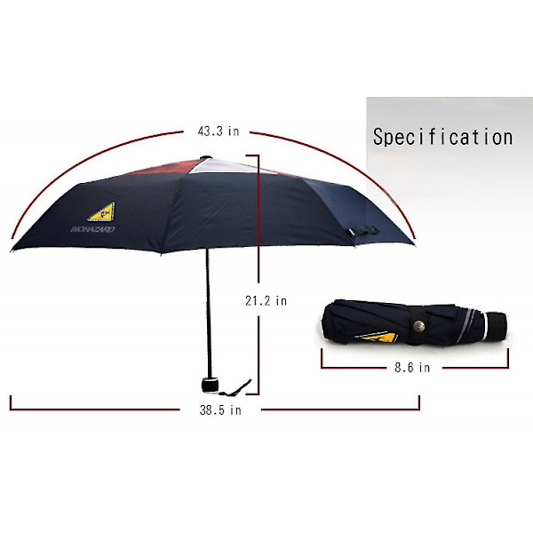 Veeki Resident Evil Biochemical 6 Umbrella Theme Umbrella Protector Lyon Anime Sunny Umbrella Tri-fold Umbrella