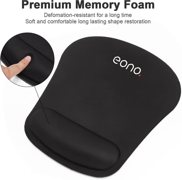 Amazon Brand - Musematte, Ergonomisk Musematte, Sklisikker Gummisokkel Musematte Vanntett Tastaturmatte For Bærbar PC, Datamaskin, P