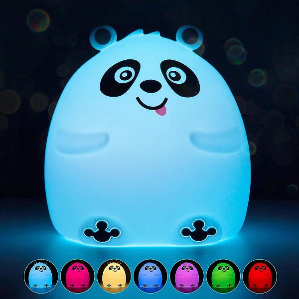 Panda yövalo lapsille, söpö baby yövalo, väriä vaihtava led Panda lamppu lastenhuoneen yövalo lapsille Makuuhuone