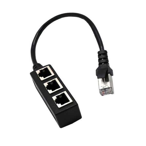 RJ45 Ethernet-delare Stabil Slitstark PVC 1 till 3 Vägar LAN Ethernet-kabelkontakt för Datorer