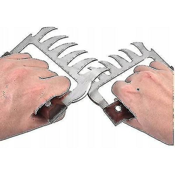 Köttdelare Bear Claws Köksredskap Rostfritt Stål Köttdelare 2-pack Mahognyfärg