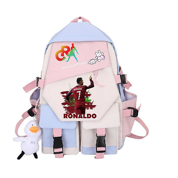 Cr7 Casual Student Backpack Junior High School Campus Aphmau Stor Kapacitet Skolväska