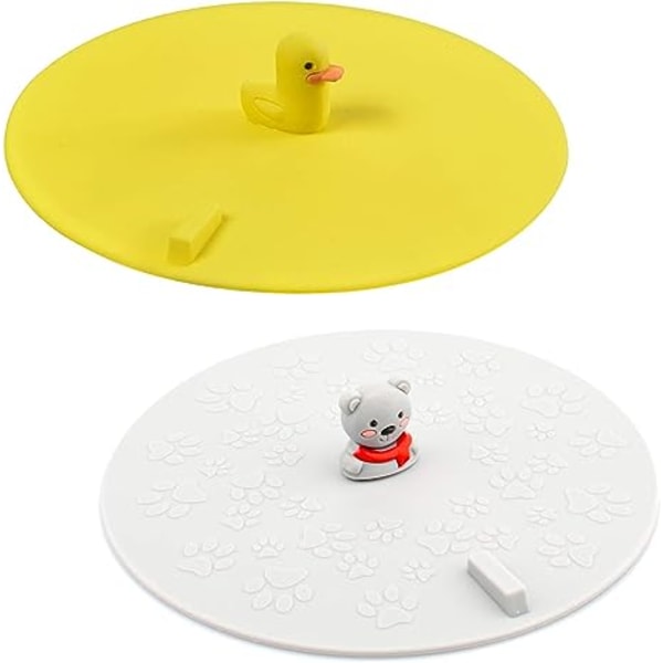 2PCS Cartoons Universal Diskho Propp Silikon Badkar Propp, Kök Diskho Avlopp Propp, Badrum Avlopp Propp Stopper, Dusch Avlopp Diskho Propp, Tvättstuga