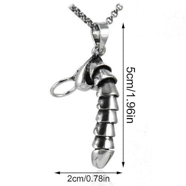 Dick-kaulakoru Sterling Silver - Käsintehty riipuskaulakoru Hauska Ystävänpäivälahja Sekä Miehille Että Naisille - harmaa - Tuotenumero 36708