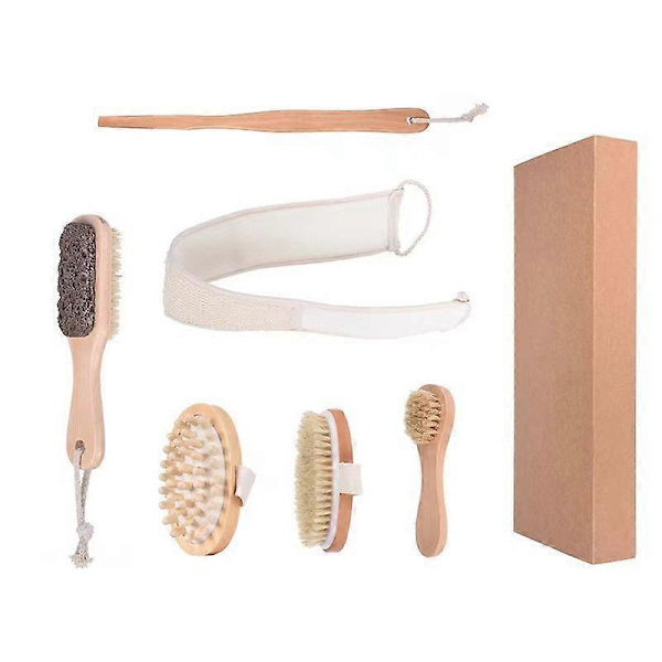 Badborste Set Kroppsborste Duschborste Torrborste Spa Set