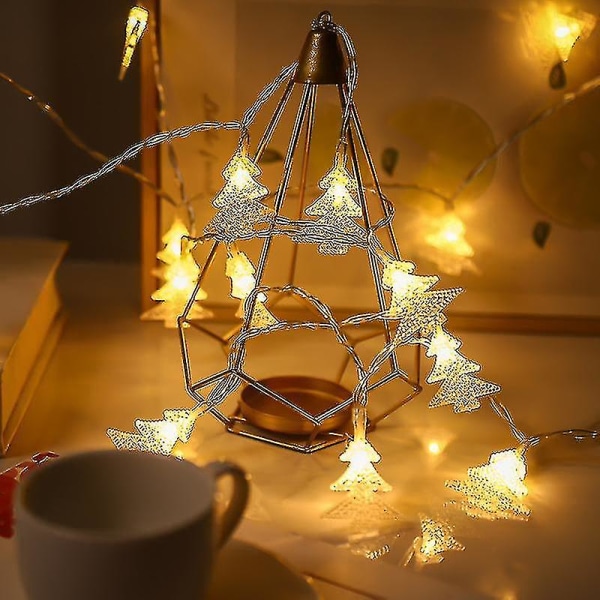 Juletrelys modellering Dekorative lysstreng full av stjerner Neonlysfestival Utendørs Led smålys juletre (1 stk, varmhvit)