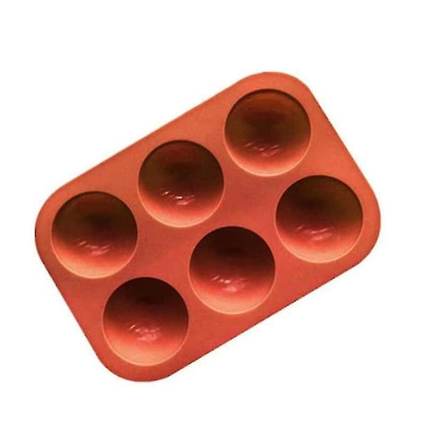 Sorte 2 stk. 6 Huller Silikonforme Bage Halvcirkel Bageform DIY Håndværk Kage Muffin Z24402