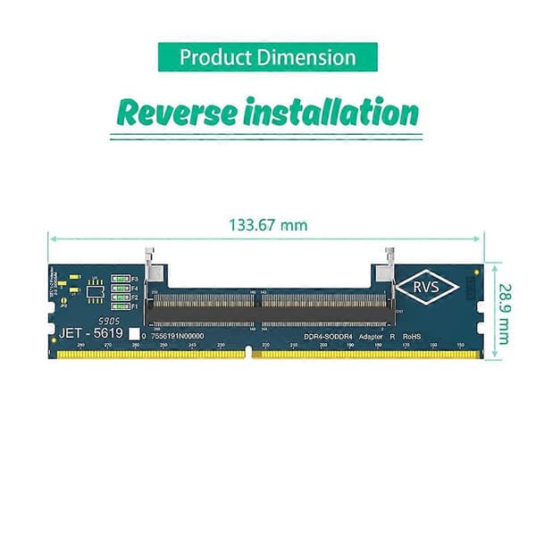 Bærbar SO DDR4 RAM til stasjonær DDR4-adapterkort Minnetester SO DIMM 4 til DDR4-omformer