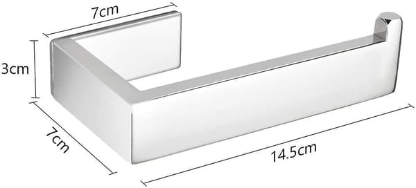Toiletpapirholder uden boring - i forkromet 304 rustfrit stål - uden boring