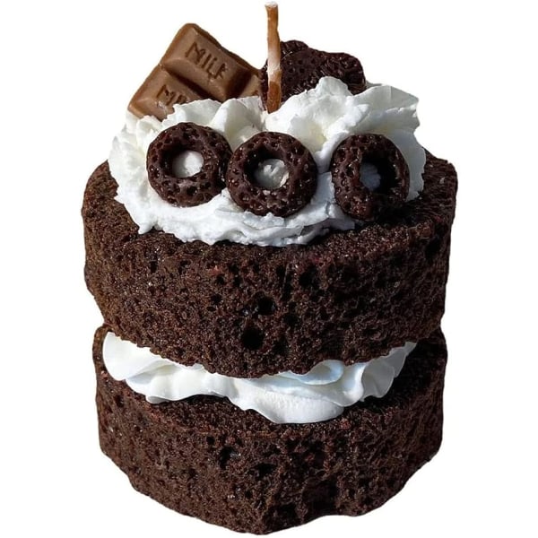 Mini chokoladekageformet dekorative duftlys Boligdekoration Fødselsdagsgave Valentinsgave stearinlyselskere