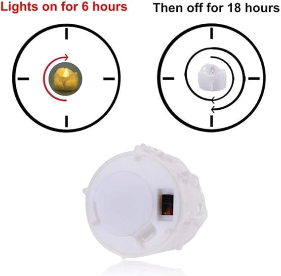 Gratis Kombination 24 stk./sæt Lysflimmer LED Teelys med Timer Elektronisk Lys med Batteri til Julepynt Romantisk